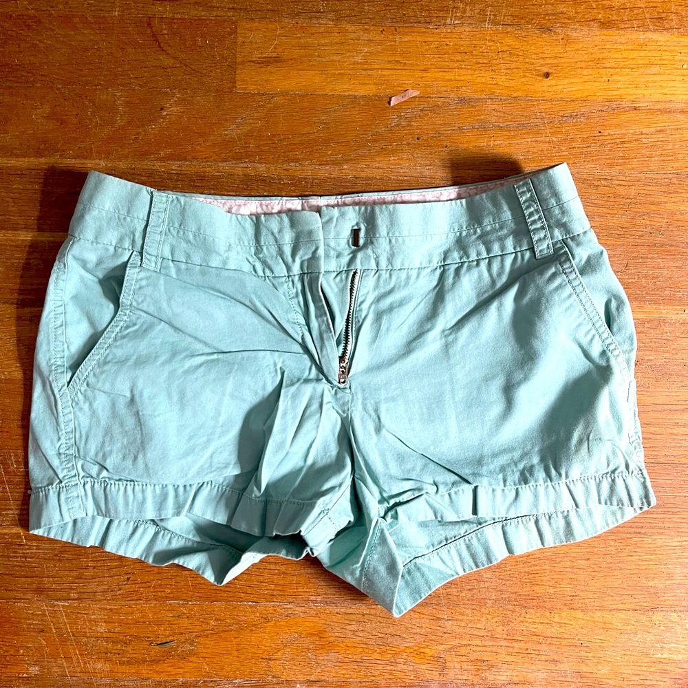 VGUC mint green J Crew shorts size 2